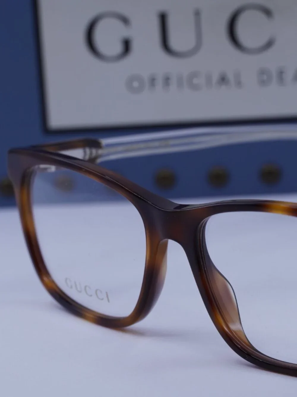 Gucci GG0490O 003  Rectangle Eyeglasses 53 mm - Havana